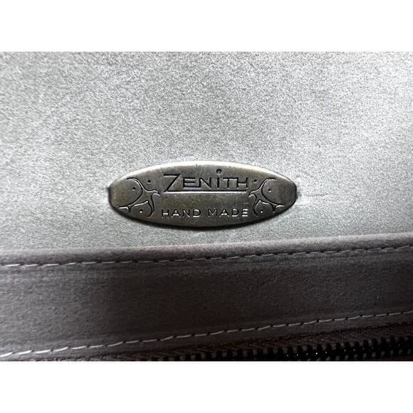 Zenith X-Large bag Purse handbag Black Leather vintage Satchel 1960s-70s MCM - Picture 4 of 8